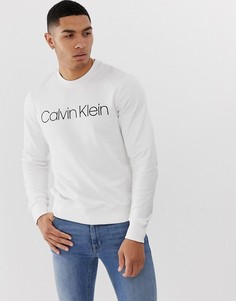 Белый свитшот с логотипом Calvin Klein