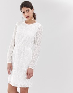 Белое платье мини с открытой спиной Y.A.S-Белый