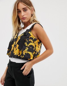 Жилет милитари с принтом в стиле барокко Criminal Damage-Черный