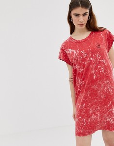 Платье-футболка из органического хлопка с принтом тай-дай Cheap Monday-Красный