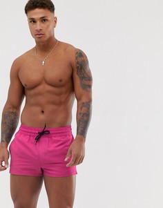 Розовые суперкороткие шорты для плавания ASOS DESIGN-Розовый