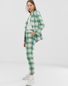 Узкие брюки в клетку ASOS DESIGN-Мульти