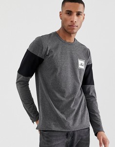 Лонгслив с нашивками Jack & Jones Core-Серый