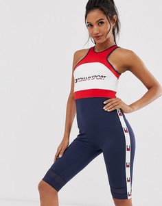 Темно-синий комбинезон-трико с логотипом Tommy Hilfiger Sport