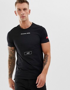 Футболка с принтом на груди и рукаве Jack & Jones Core-Черный