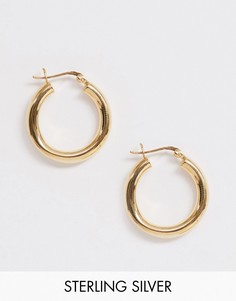 Серьги-кольца из позолоченного серебра ASOS DESIGN - 25 мм-Золотой