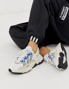Бело-синие кроссовки adidas Originals Ozweego-Белый