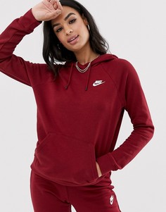 Худи бордового цвета Nike essentials-Красный