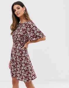 Чайное платье с цветочным принтом Vila-Мульти