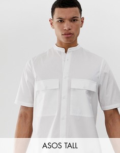 Белая удлиненная рубашка классического кроя ASOS DESIGN Tall-Белый