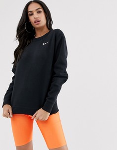 Черный oversize-свитшот с логотипом Nike