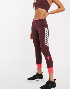 Бордовые леггинсы с отворотами Puma - modern sport-Фиолетовый