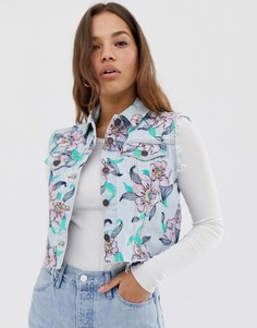 Укороченный джинсовый жилет с цветочным принтом Levis-Синий Levis®