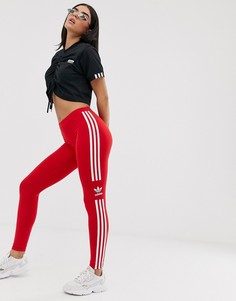 Красные леггинсы с логотипом adidas Originals adicolor locked up-Красный