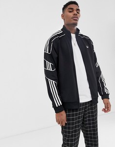 Черная спортивная куртка с 3 полосками adidas Originals - flamestrike-Черный