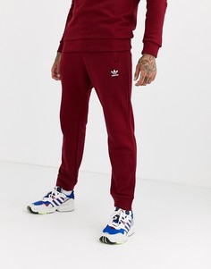 Бордовые джоггеры с вышитым логотипом adidas Originals-Красный