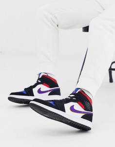 Кроссовки Nike Air Jordan 1 Mid SE Lakers Top 3 852542-005-Мульти