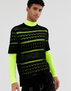 Черный фактурный джемпер ASOS DESIGN