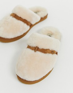Коричневые слиперы UGG-Кремовый