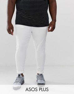 Белые эластичные джинсы с напылением ASOS DESIGN Plus-Белый
