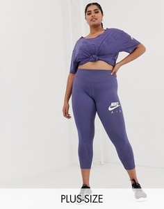 Синие леггинсы Nike Air Running Plus-Синий