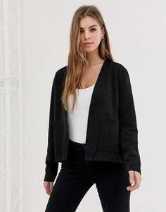 Короткий кардиган с открытым передом Only Isley-Черный