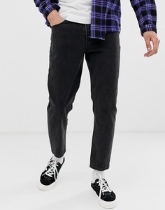 Черные выбеленные классические джинсы ASOS DESIGN-Черный