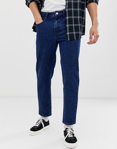 Темно-синие классические джинсы ASOS DESIGN-Синий