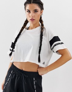 Белая укороченная футболка Reebok Training-Белый