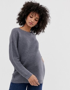 Джемпер с рельефным узором ASOS DESIGN Maternity-Серый