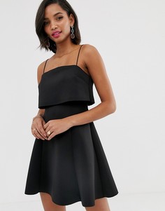 Короткое приталенное платье с кроп-топом ASOS DESIGN-Белый