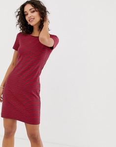 Приталенное полосатое платье-футболка мини Vero Moda-Мульти