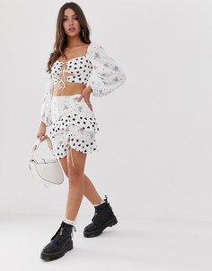 Мини-юбка For Love & Lemons Lucia-Мульти