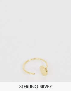 Серебряное позолоченное кольцо для носа ASOS DESIGN-Золотой