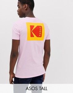 Футболка с принтом ASOS DESIGN Tall Kodak-Розовый
