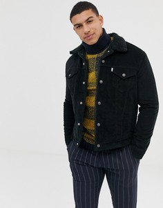 Черная вельветовая куртка с подкладкой из искусственного меха Levis-Черный Levis®