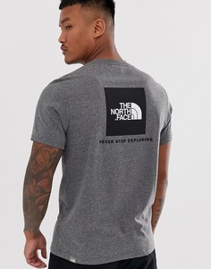 Серая меланжевая футболка The North Face Red Box-Серый
