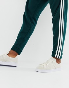 Кроссовки унисекс с декоративными строчками adidas Originals campus-Белый