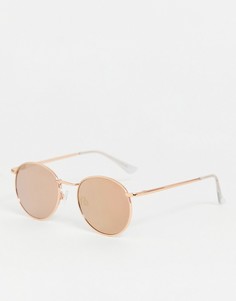 Круглые солнцезащитные очки в стиле 90-х ASOS DESIGN-Золотой