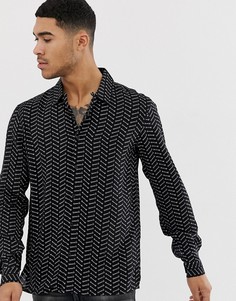 Рубашка с принтом D-Struct-Черный