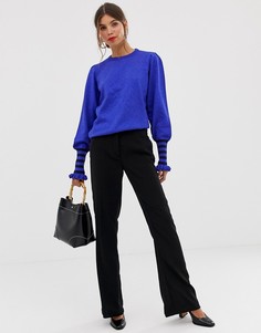 Расклешенные строгие брюки Y.A.S-Черный