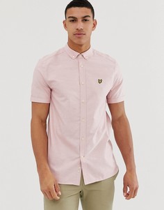 Розовая оксфордская рубашка с короткими рукавами Lyle & Scott-Розовый