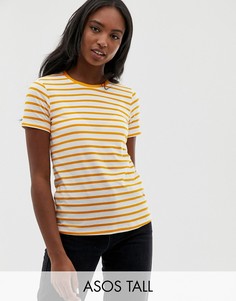 Футболка в полоску с круглым вырезом ASOS DESIGN Tall-Мульти