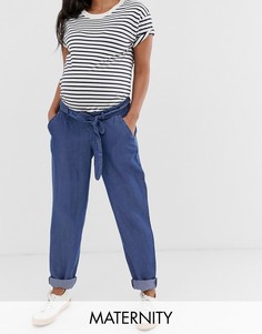 Свободные джинсовые брюки Mamalicious-Синий Mama.Licious
