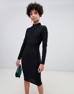 Черное облегающее платье River Island-Черный