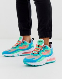 Кроссовки Nike Psychedelic Air Max 270 React-Зеленый
