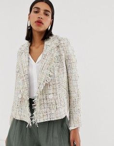 Двубортная куртка из букле Vero Moda-Розовый