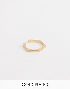 Позолоченный кафф в виде шестиугольника Orelia-Золотой