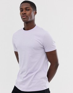 Фиолетовая футболка из органического хлопка с круглым вырезом ASOS DESIGN-Фиолетовый