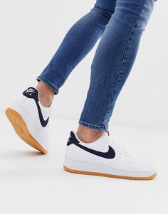 Темно-синие кроссовки на резиновой подошве с логотипом Nike Air Force 1-Темно-синий